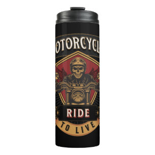 Bouteilles Isothermes Skull Ride Cycles moteurs, Ride To Live