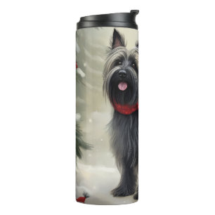 Bouteilles Isothermes Skye Terrier Chien dans la neige Noël 