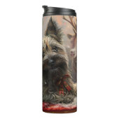 Bouteilles Isothermes Skye Terrier Chien Festif de Noël (Tourné sur la droite)