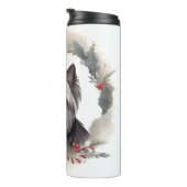 Bouteilles Isothermes Skye Terrier Fête de Noël Wreath Pup (Tourné sur la droite)