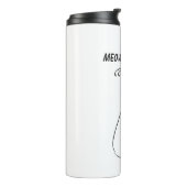 Bouteilles Isothermes Slinky Black Cat Meow Meow Texte Personnalisé Yeux (Tourné sur la gauche)