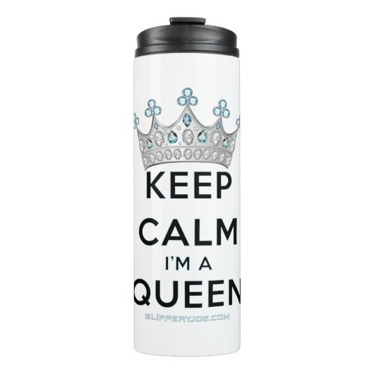 Bouteilles Isothermes SlipperyJoe's Keep Calm Queen couronne joyaux a (Devant)