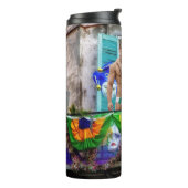 Bouteilles Isothermes SlipperyJoe's Mardi Gras masques perles décoration (Tourné sur la gauche)