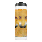 Bouteilles Isothermes SlipperyJoe's petit ours mot orange-brun pro (Devant)