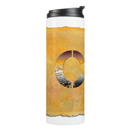 Bouteilles Isothermes SlipperyJoe's petit ours mot orange-brun pro (Tourné sur la gauche)