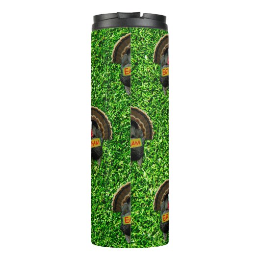 Bouteilles Isothermes SlipperyJoe's Thanksgiving turkey grass manger du  (Dos)