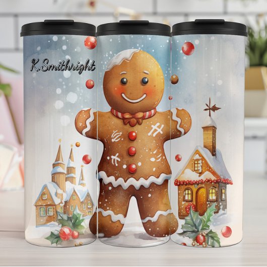 Bouteilles Isothermes Smiling Gingerbread Winter Charm