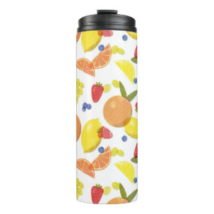 Bouteilles Isothermes Smoothie aux fruits au style Riso grunge mi-siècle