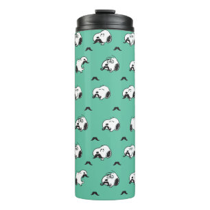 Bouteilles Isothermes Snoopy Moustaches et Motif Turquoise