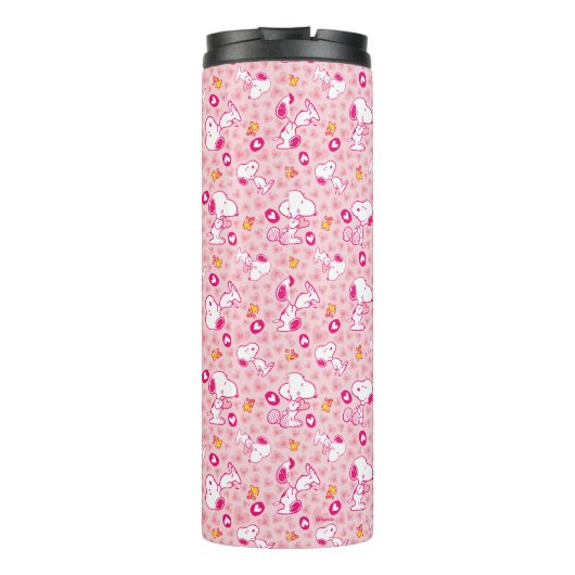 Bouteilles Isothermes Snoopy & Woodstock Motif Coeurs roses (Dos)