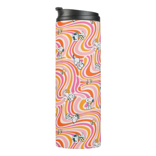 Bouteilles Isothermes Snoopy & Woodstock Super Vibes Motif orange (Tourné sur la droite)