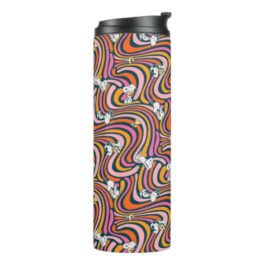 Bouteilles Isothermes Snoopy & Woodstock Vibes Super Motif violet (Tourné sur la gauche)