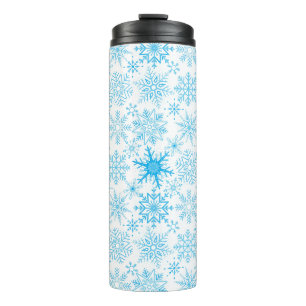 Bouteilles Isothermes Snowflake bleu motif