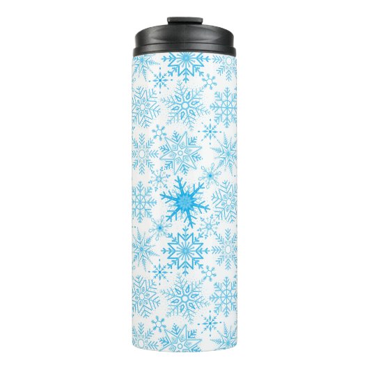 Bouteilles Isothermes Snowflake bleu motif (Devant)