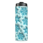 Bouteilles Isothermes Snowflakes gonflé Puffy Tumbler : Sip en hiver (Devant)