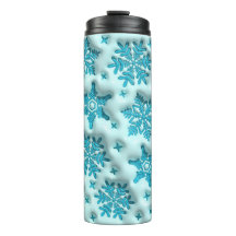 Snowflakes gonflé Puffy Tumbler : Sip en hiver