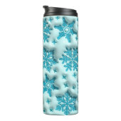 Bouteilles Isothermes Snowflakes gonflé Puffy Tumbler : Sip en hiver (Tourné sur la droite)
