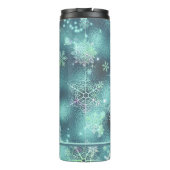 Bouteilles Isothermes Snowflakes le plus beau Motif ID Turquoise846 (Dos)