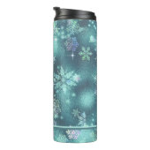 Bouteilles Isothermes Snowflakes le plus beau Motif ID Turquoise846 (Tourné sur la droite)
