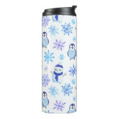 Bouteilles Isothermes Snowflakes, Snowmen et Pingouins de Noël (Tourné sur la gauche)