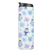 Bouteilles Isothermes Snowflakes, Snowmen et Pingouins de Noël (Tourné sur la droite)