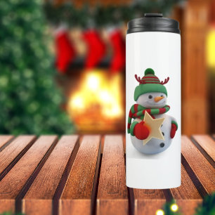 Bouteilles Isothermes Snowman avec Stars à la main
