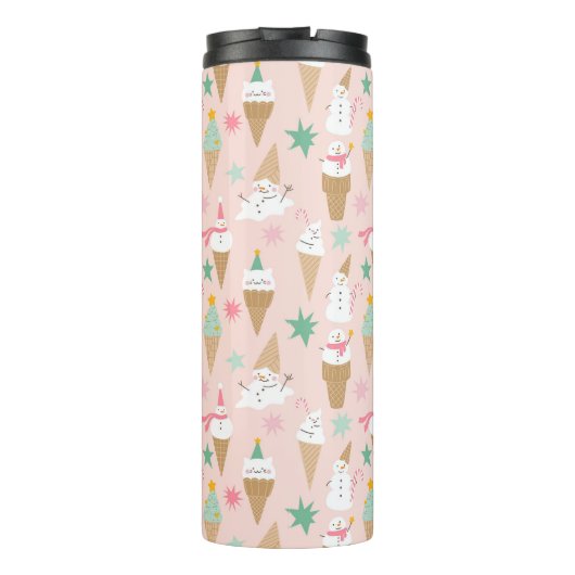 Bouteilles Isothermes Snowman Crème glacée cônes Noël Motif (Dos)