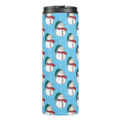 Bouteilles Isothermes Snowman d'hiver Cute Bleu Noël vacances (Dos)