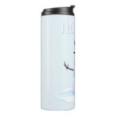 Bouteilles Isothermes Snowman with hat and scarf. I Love Snow (Tourné sur la gauche)