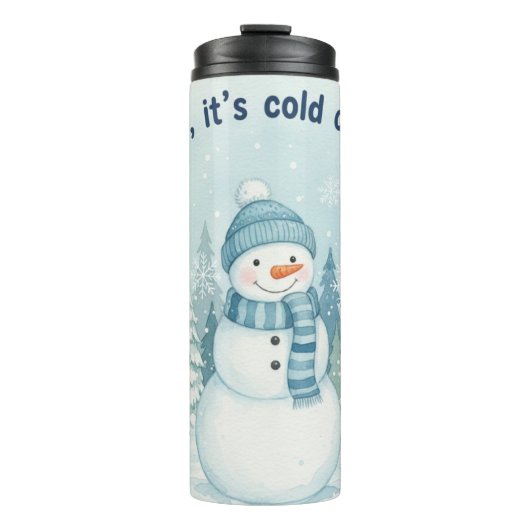 Bouteilles Isothermes Snowy Watercolor Serenity (Devant)