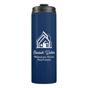 Bouteilles Isothermes Société immobilière Navy Blue Realtor personnalisé