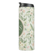 Bouteilles Isothermes Soft Mint Green Garden Motif (Tourné sur la droite)