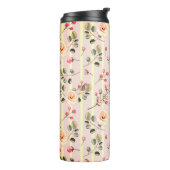 Bouteilles Isothermes Soft Pink Floral Stripe Pattern (Tourné sur la gauche)