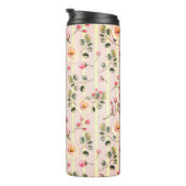 Bouteilles Isothermes Soft Pink Floral Stripe Pattern (Tourné sur la droite)