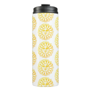Bouteilles Isothermes Soleil souriant Vintage Motif Fitness et Voyage