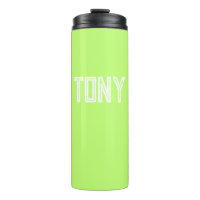 Solide Neon Apple Green Nom personnalisé Monogramm