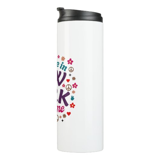 Bouteilles Isothermes Someone in New York Loves Me Retro Funny Design (Tourné sur la droite)