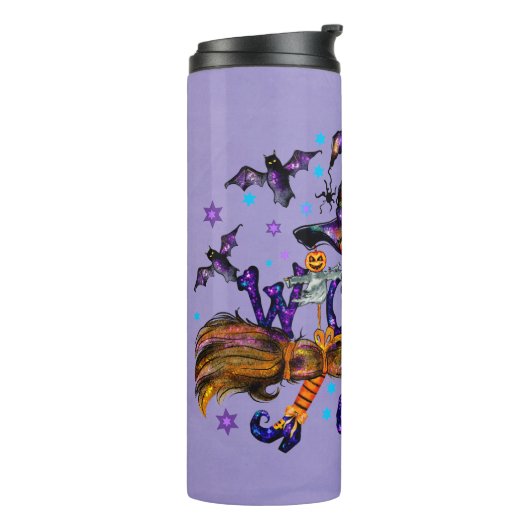 Bouteilles Isothermes Sorcière de l'Halloween mignonne (Tourné sur la gauche)