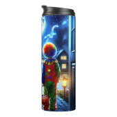 Bouteilles Isothermes Sorcière et clown regardant un Halloween monstre (Tourné sur la droite)