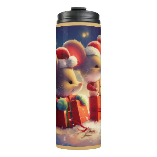 Bouteilles Isothermes Souris de Noël 3 (Devant)