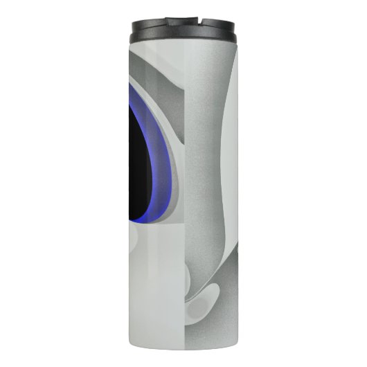 Bouteilles Isothermes Sous le bleu : gris Abstrait, noir et bleu (Dos)