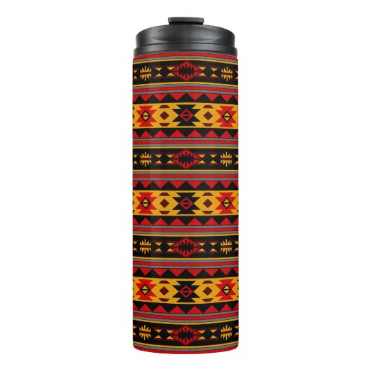 Bouteilles Isothermes Southwest Design Red Black Gold Tribal Motif (Devant)