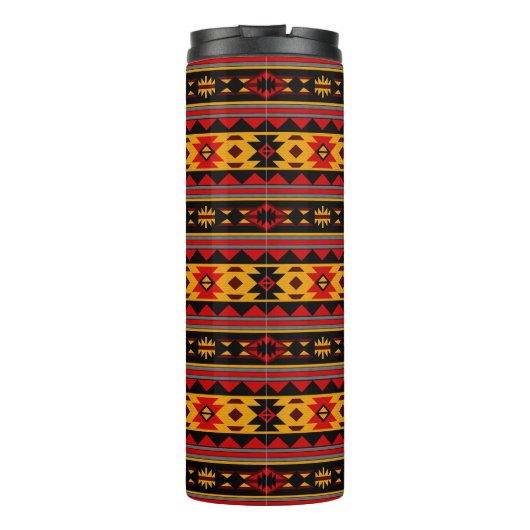 Bouteilles Isothermes Southwest Design Red Black Gold Tribal Motif (Dos)