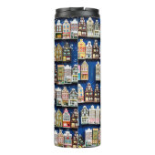 Bouteilles Isothermes souvenirs hollandais, scène de rue à Amsterdam. (Dos)