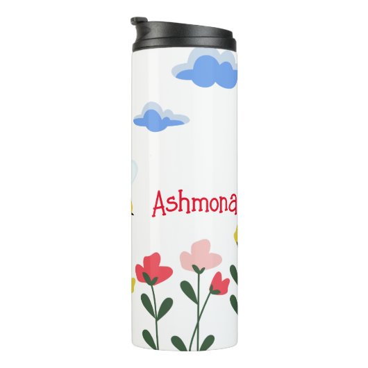 Bouteilles Isothermes Soyez Cool mignon abeille Nom Customisé (Tourné sur la droite)