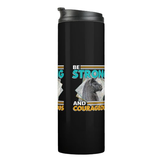 Bouteilles Isothermes Soyez forts et courageux - Llama (Tourné sur la droite)