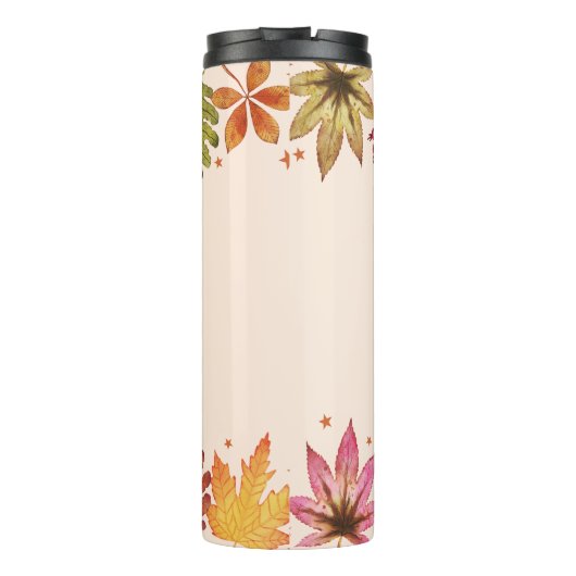 Bouteilles Isothermes "Soyons douillets" Feuilles Automnes (Dos)