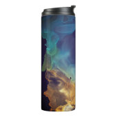 Bouteilles Isothermes Space Nebula bleu jaune Alcool art (Tourné sur la gauche)