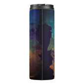 Bouteilles Isothermes Space Nebula bleu jaune Alcool art (Dos)