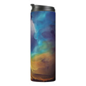 Bouteilles Isothermes Space Nebula bleu jaune Alcool art (Tourné sur la droite)